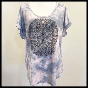 Women's Style & Co Graphic Tye Die Tee